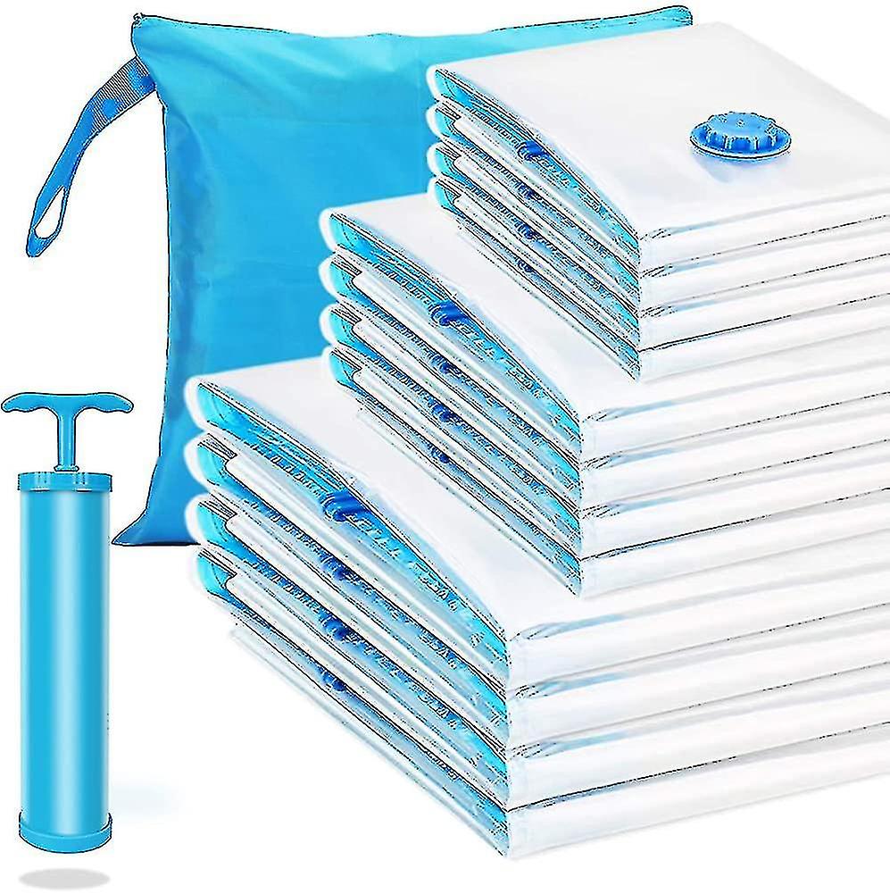 Vacuum Bags For Clothes Duvets, 12 Pieces Storage Bags Travel