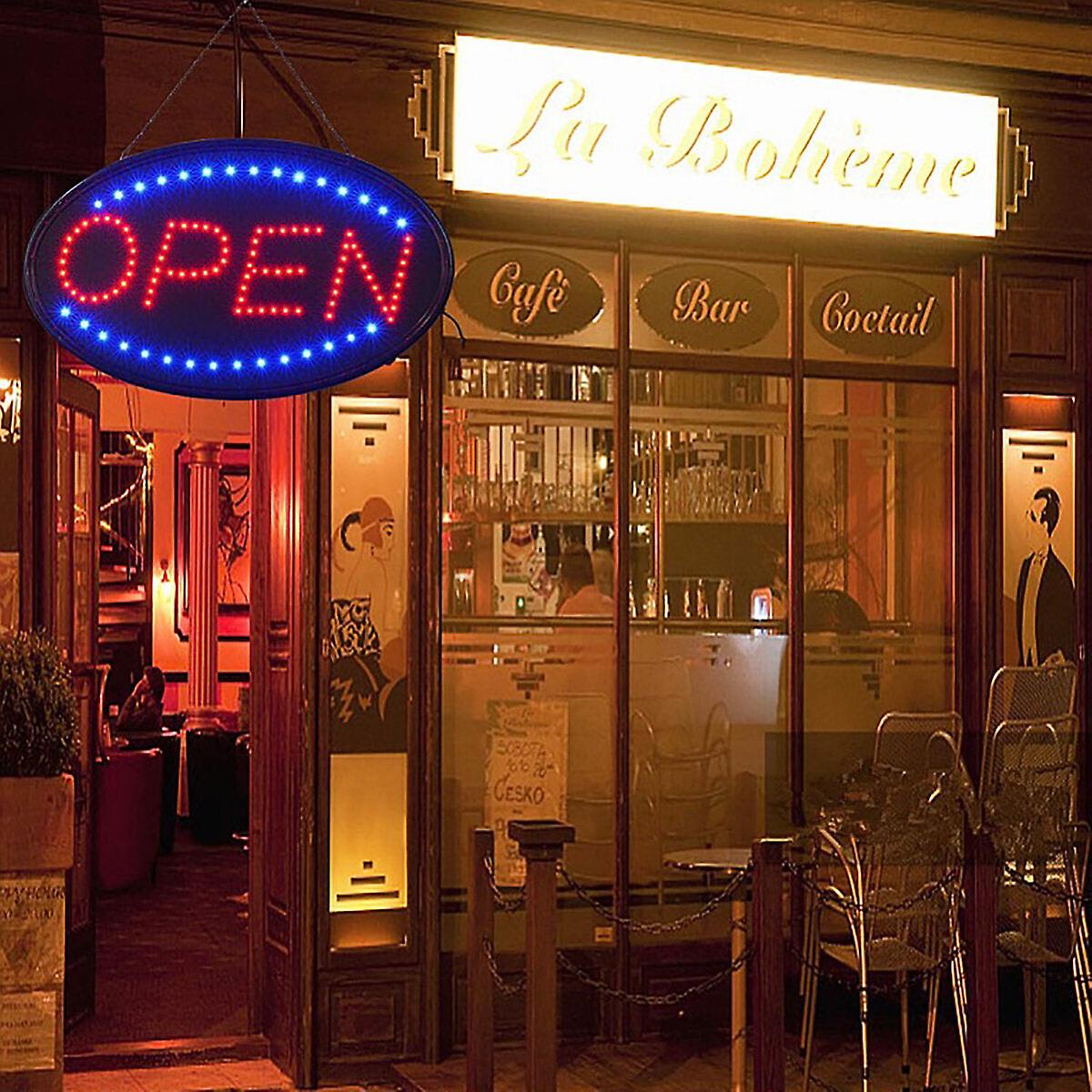 Hanging Open Led Neon Sign With Flashing For Business, Bar, Store - Eu/us Plug