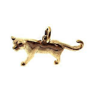9ct Gold 20x30mm solid Mountain Lion Pendant or Charm