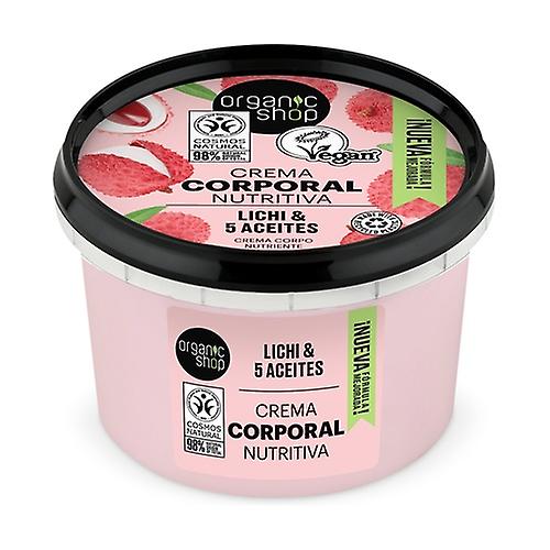 Organic Lychee and 5 Oils Body Cream 250 ml of cream