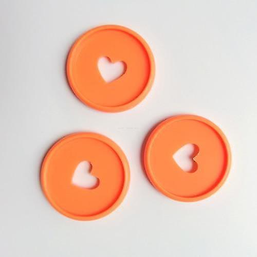 Orange Heart Binder Buckle Disc Ring Mushroom Hole Round Binding