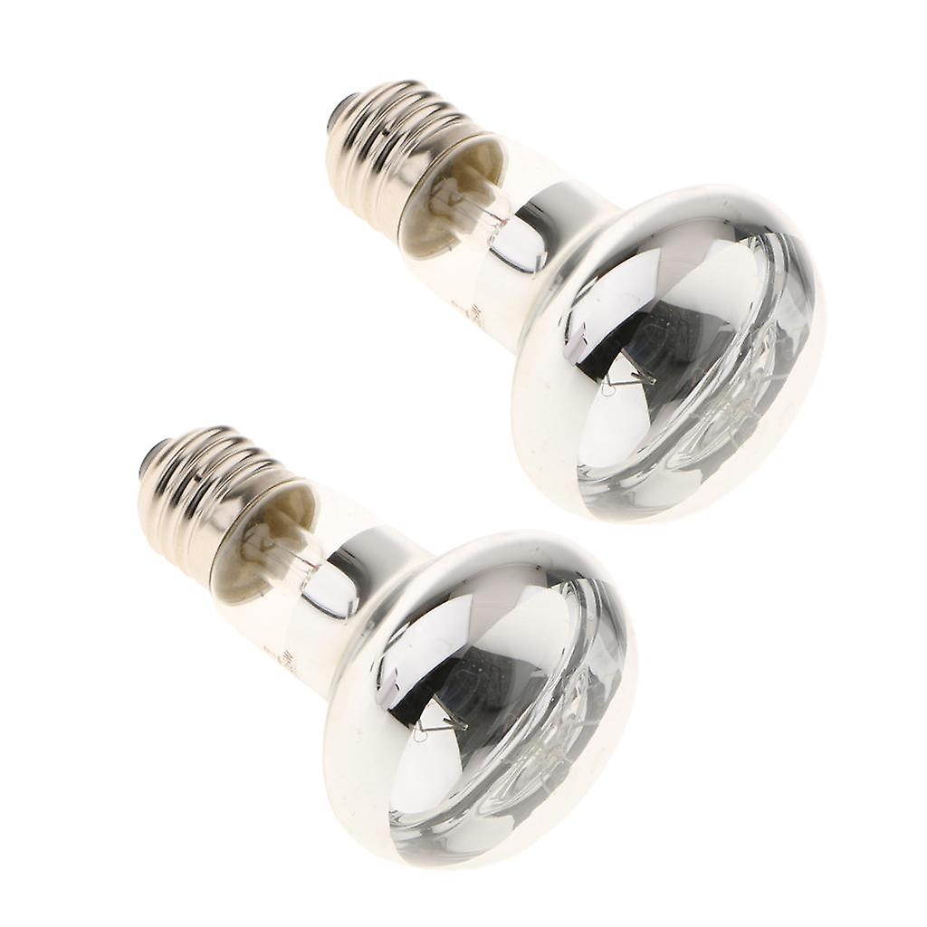 2x Infrared Reptile UVA Lamp Heating Light Lamp Bulb for Lizard Snake 50W
