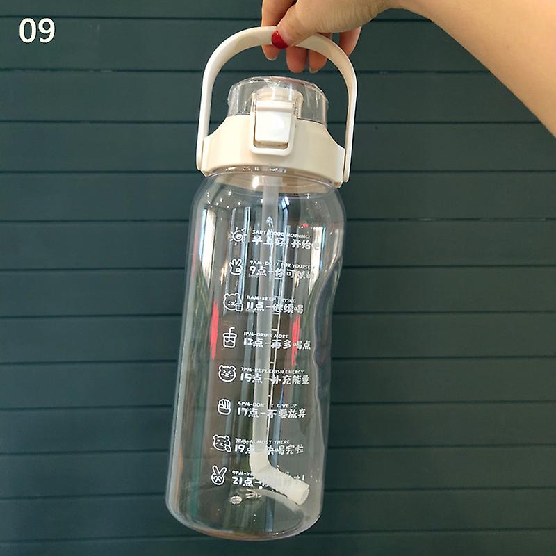 1500ml stor kapacitet sport vattenflaska gradient färg frostat plastkopp