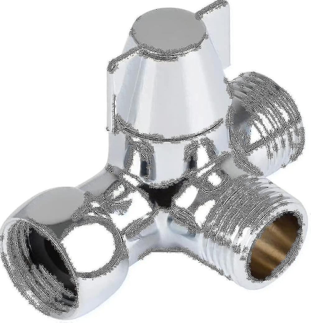 3-Wege-Ventil aus massivem Messing, 3-Wege-Weichenventilschalter, 3-Wege-Duschweichenventil, G1 / 2 "T-Adapterventil, für Dusche, Handbrause und Weichendusche