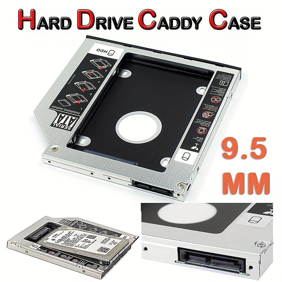 Sata 2nd Hdd Ssd Hard Drive Caddy Case For 95mm Universal Laptop Cd / Dvd-rom Second Hdd Caddy