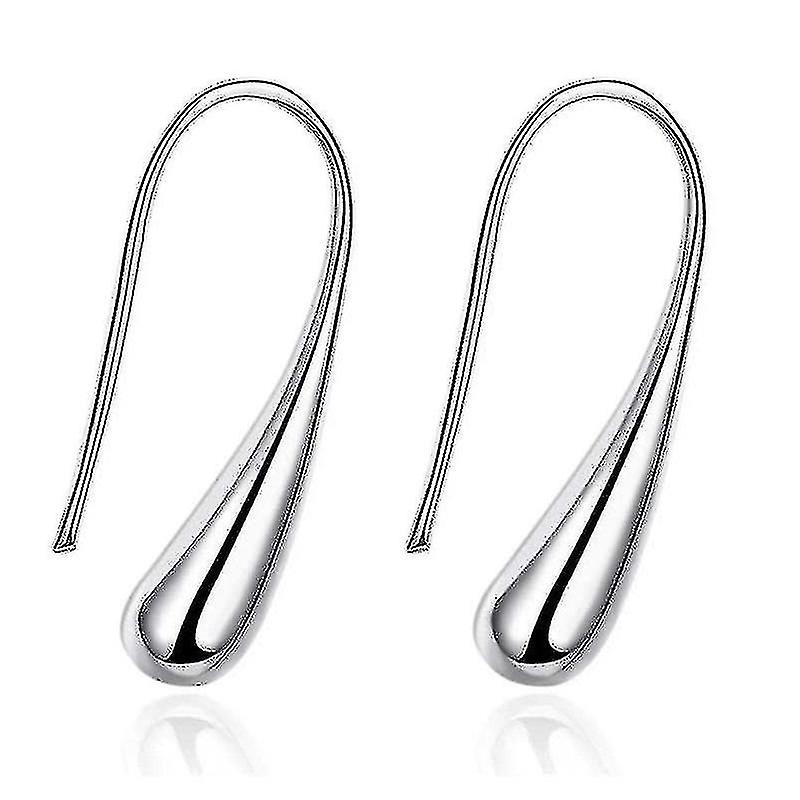 Moda Waterdrop Cercel Argintiu Placat Tear Drop Cercel S925