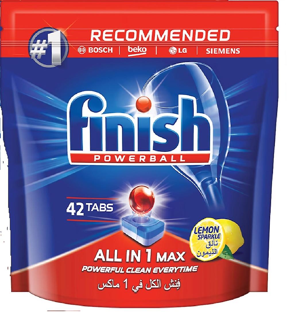 Finish Powerball All in 1 Max Diskmaskinstabletter, Citron, 42 Tabletter