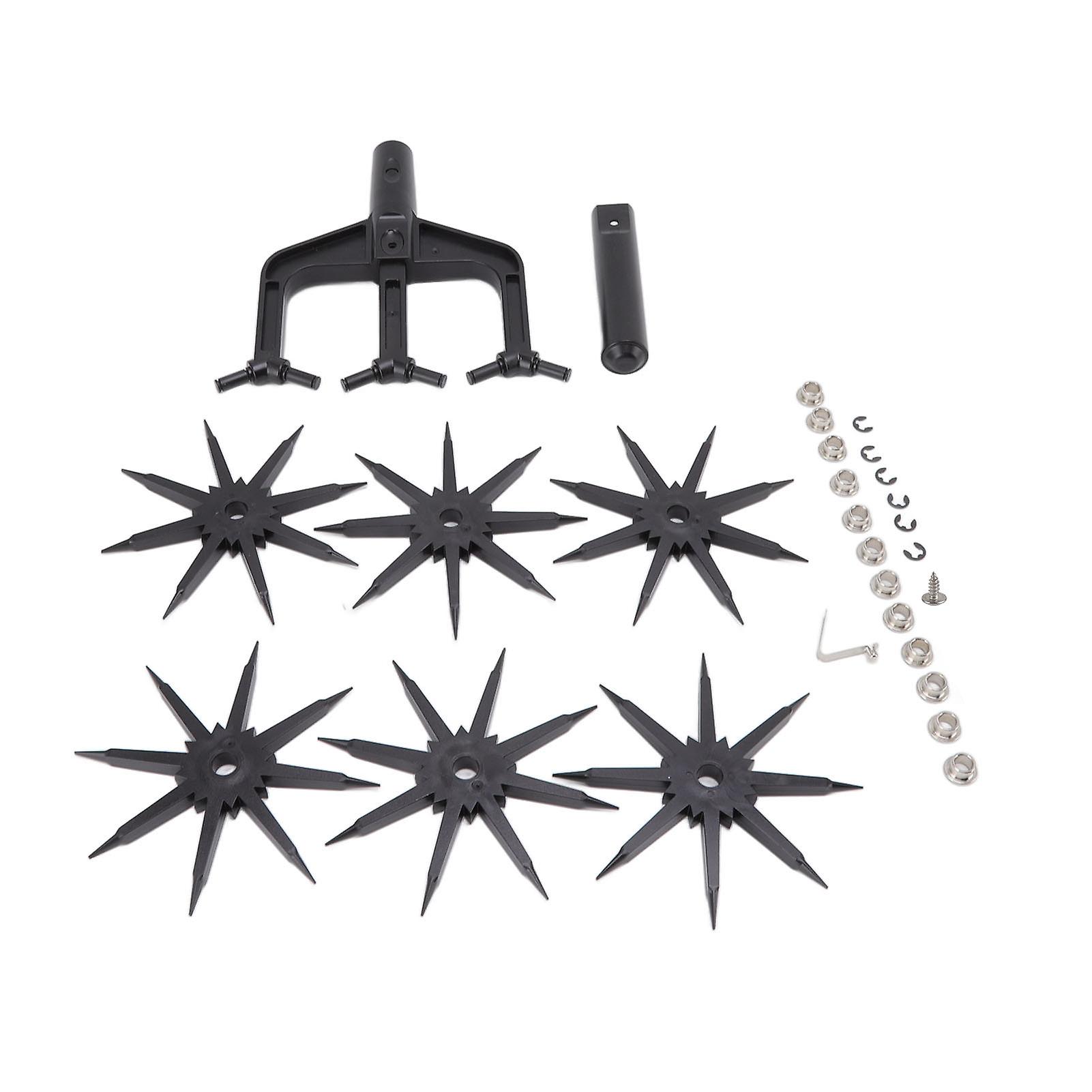 Touch Rotary Cultivator Tool Garden Soil Scarifier Wear Resistant 2 in 1 Ventilated Scarifier Rotary Tiller for Garden
