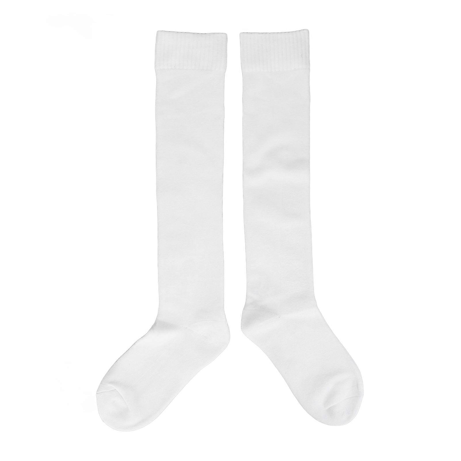Chaussettes d'escrime unisexes en coton épais pour épée, sabre et fleuret, blanches, taille M