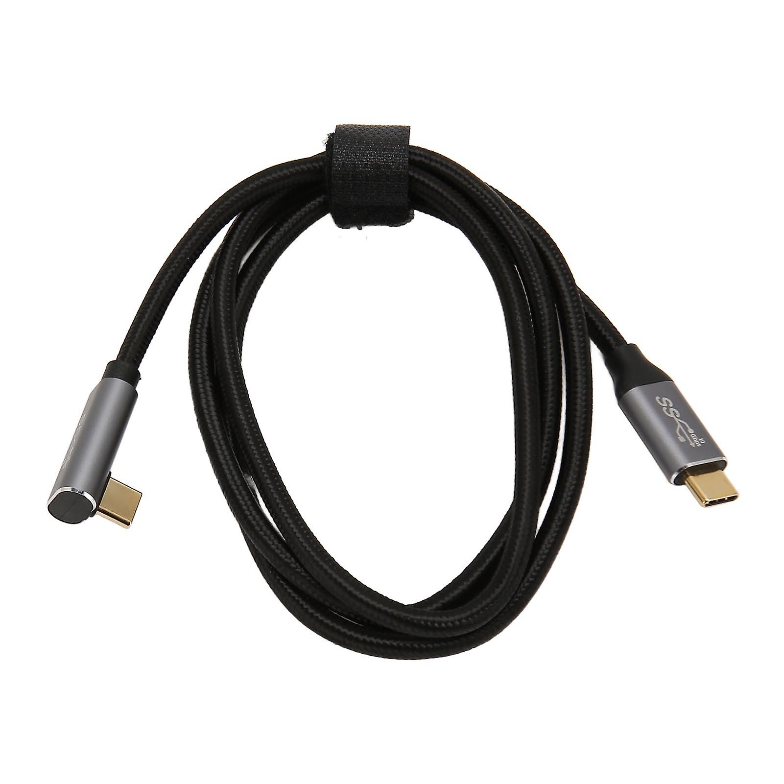 USB C to 90 Degree USB C Cable 100W USB3.1 Gen2 10Gbps 4K 60Hz Right Angle Type C to Type C Data Cable for Steam Deck 200cm / 78.7in