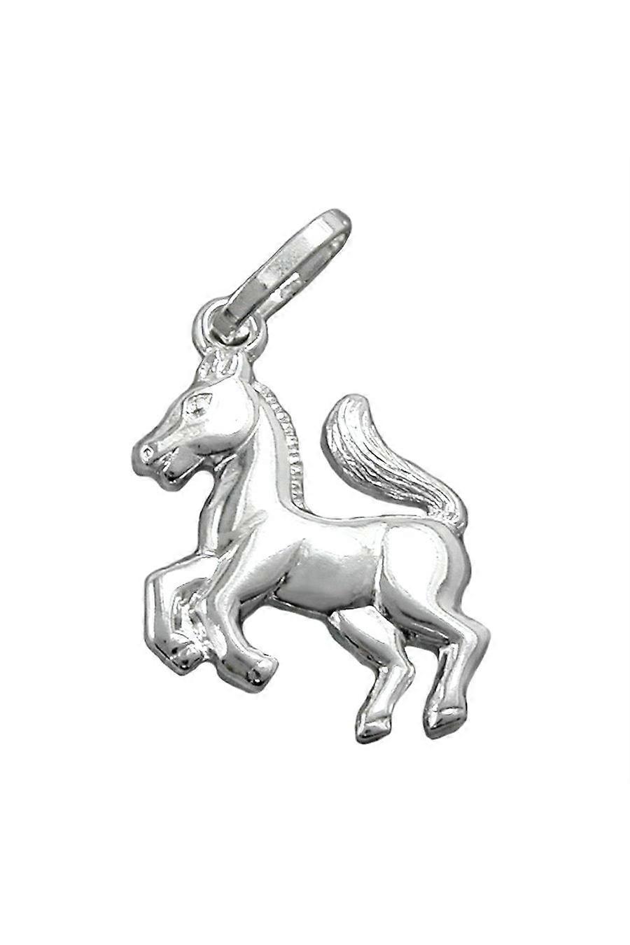 Pendant 12mm Horse Shiny Silver 925 - Gl90188