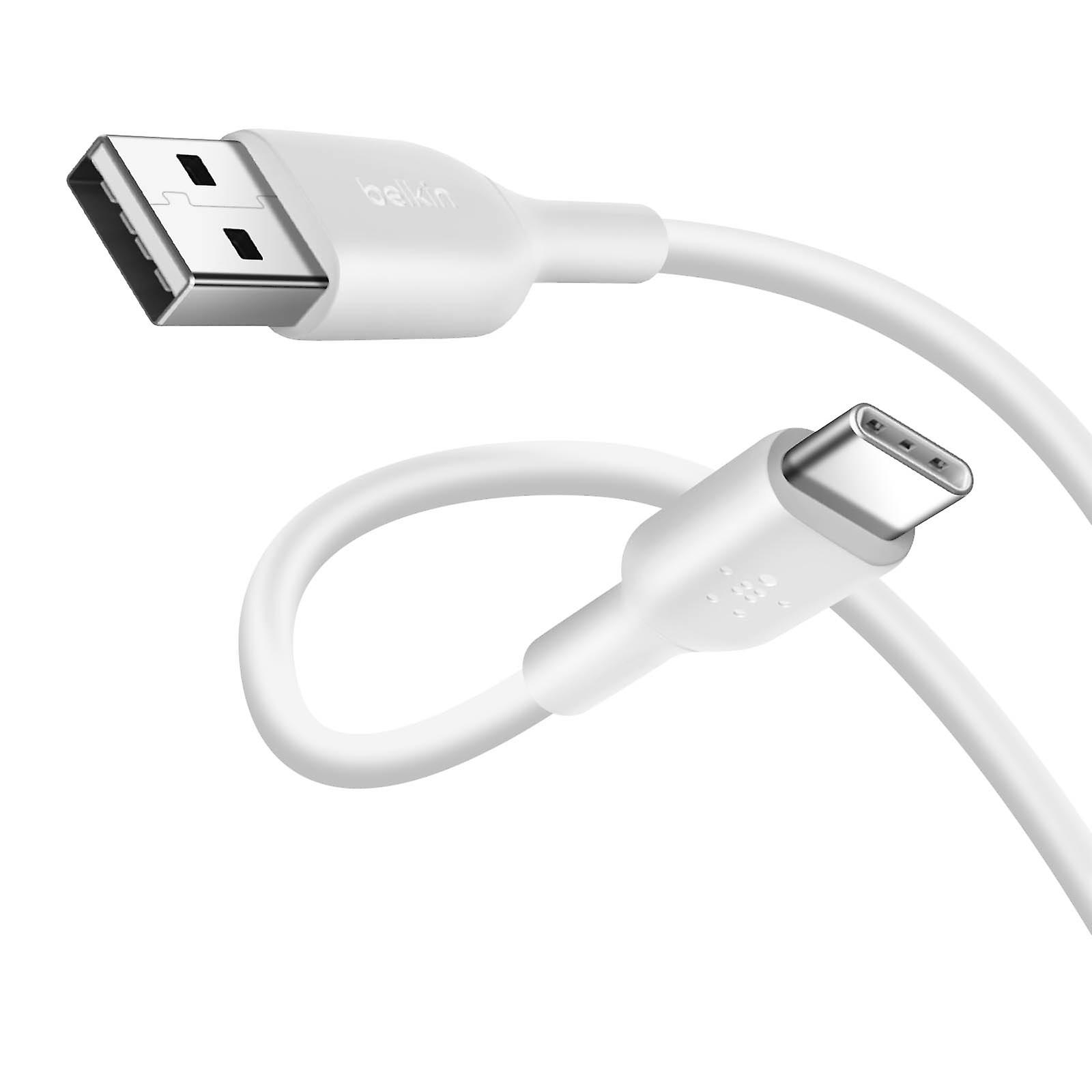 USB to USB-C charging and syncing cable, 1 m, White