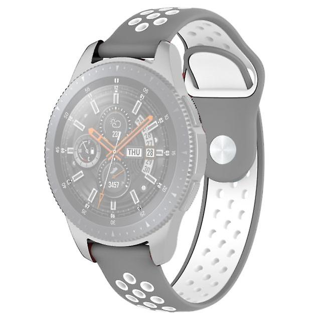 Connected Double colour watch band for Galaxy 46mm grey white