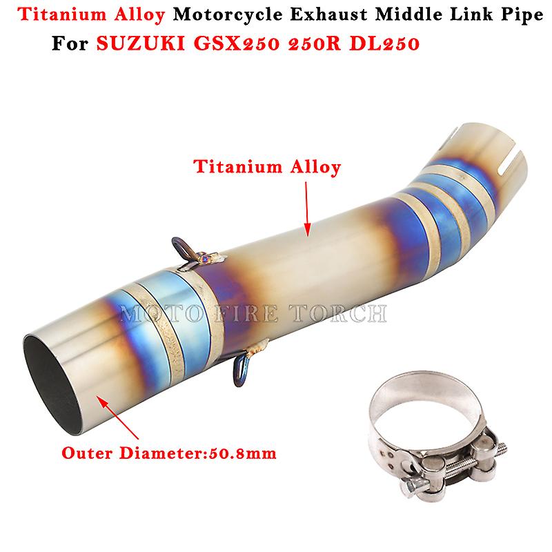 Slip Auf Für SUZUKI GSX250 250R DL250 Motorrad Auspuff Escape System Geändert Schalldämpfer Titan Legierung Nahen Link Rohr 51mm rohr