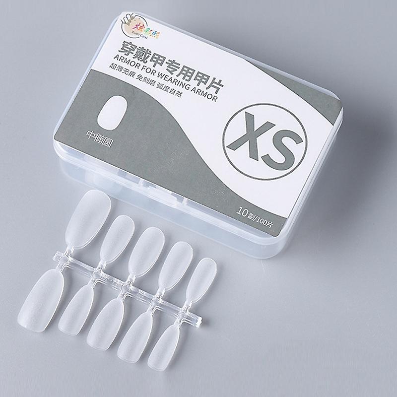 10pairs Of 100pcs/Box False Nails Tip Medium Oval XS