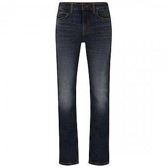 Men's Hugo Boss HUGO Boss 708 Washed Blue Black Slim Denim Jeans 021 50511344