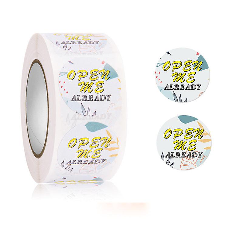 2X500pcs Christmas Xmas Black Dark Blue Thank You Sticker Beverage Juice Label Tape