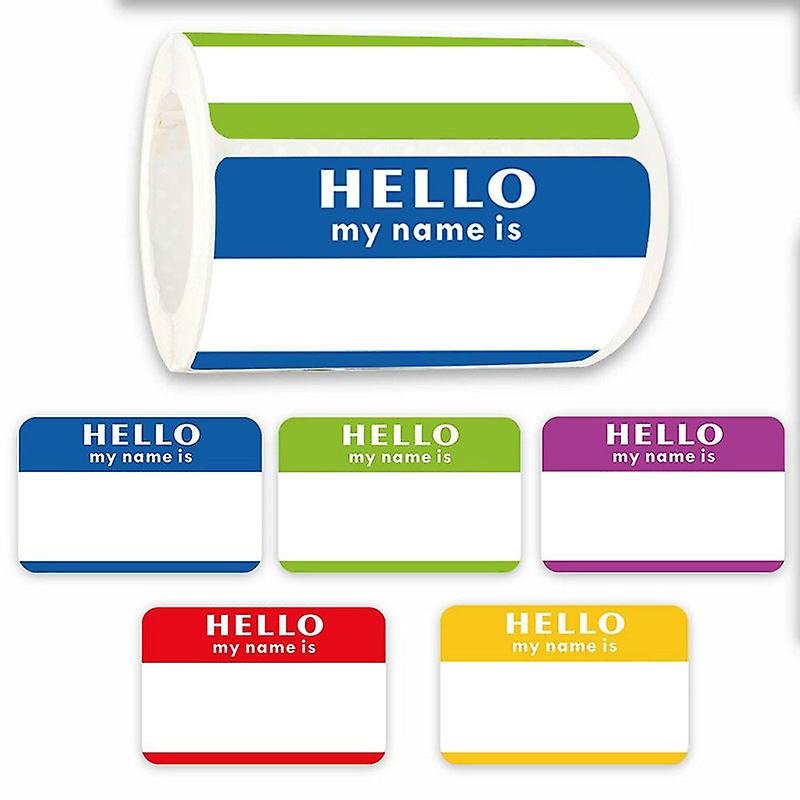 2X300pcs Handwriting Rectangle Color Name Tape Item Name Identification Mark