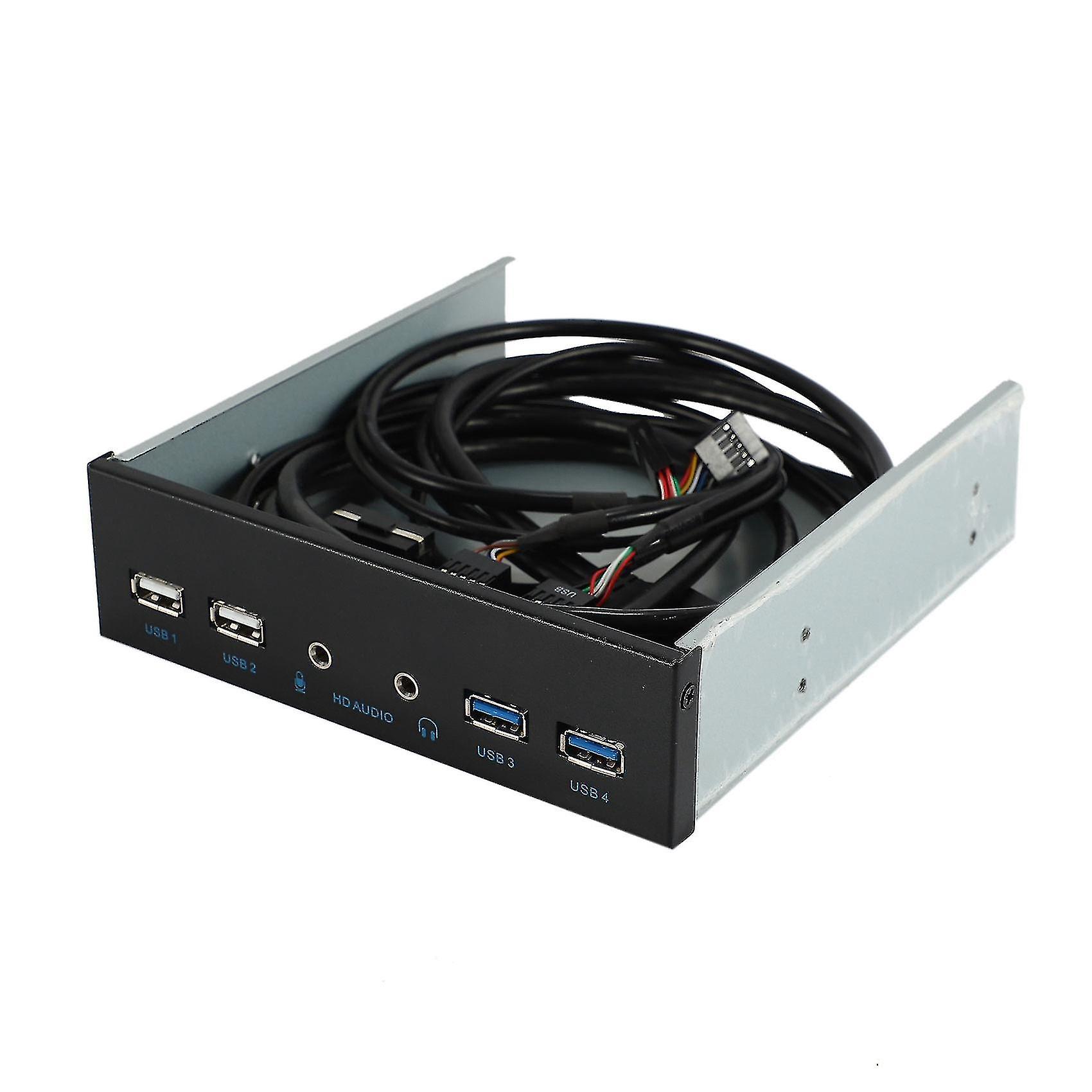 5.25 Inch Desktop Pc Case Internal Front Panel Usb Hub 2 Ports