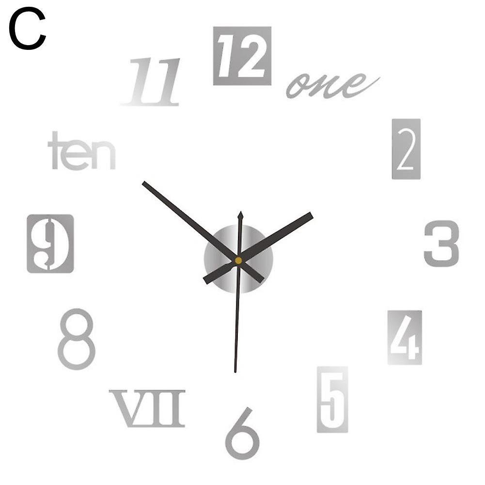 Acrylic Wall Sticker Clock Artistic Clock DIY Art Clock Wall Sticker Clock