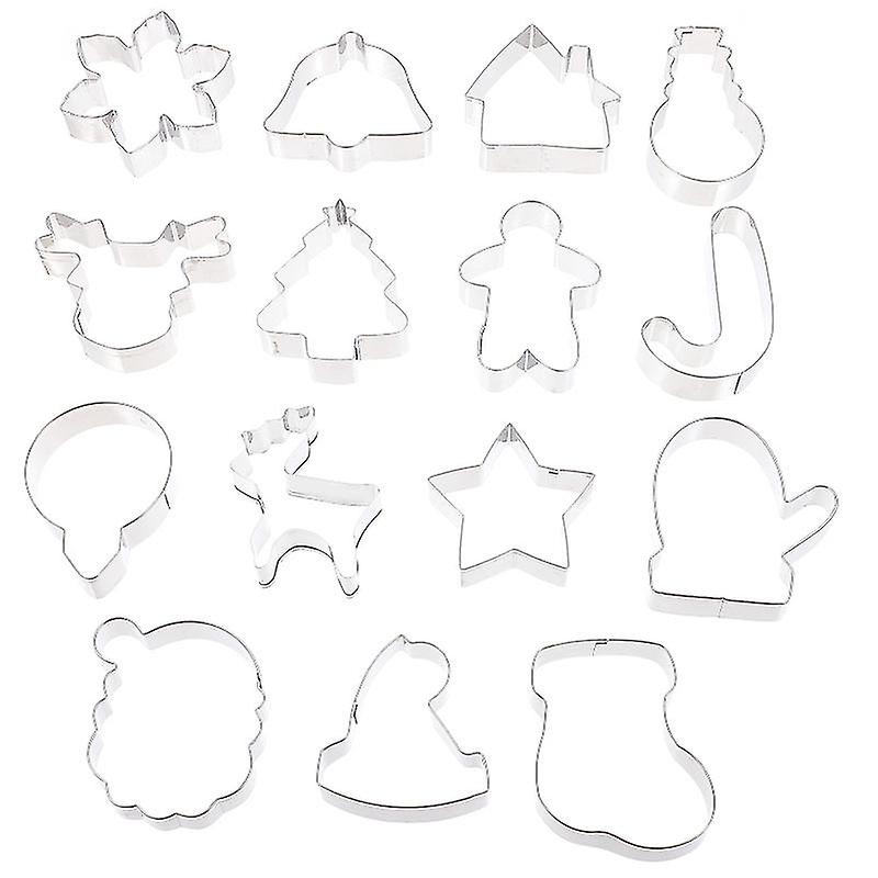 15pcs Xmas Cookie Making Mold
