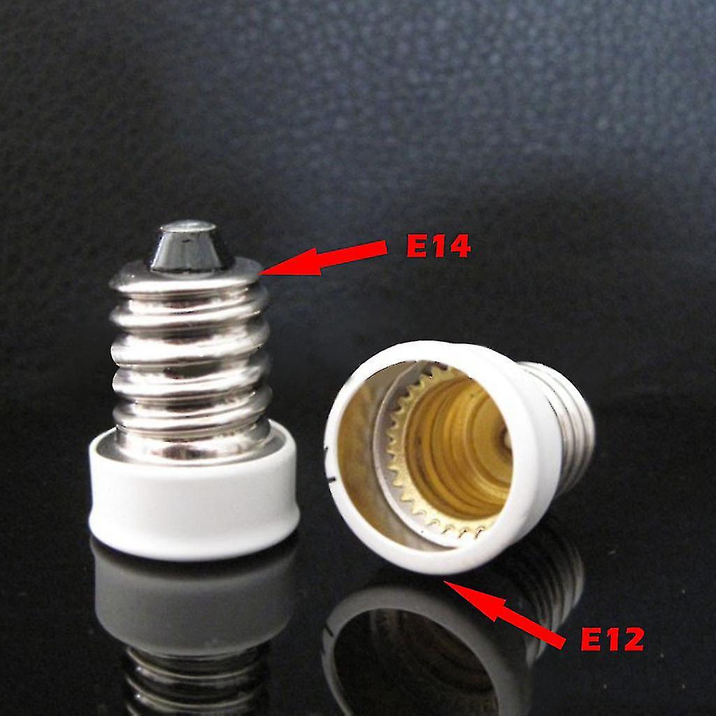 2pcs E14 To E12 Adapter Converter Lamp Holder Base Socket For E14 Led Light Bulb