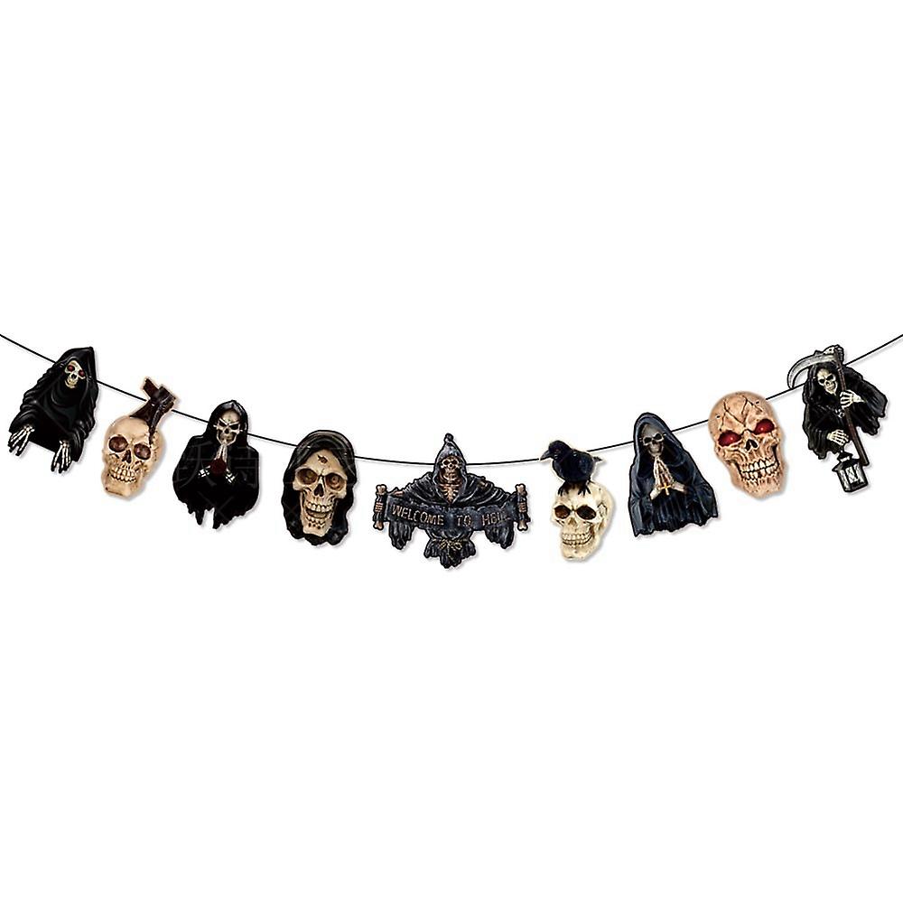 هالوين الديكورات الجمجمة راية هالوين شبح مهرجان حزب اللوازم الرعب جو ديكور للمنزل الجمجمة شنقا المعلقات