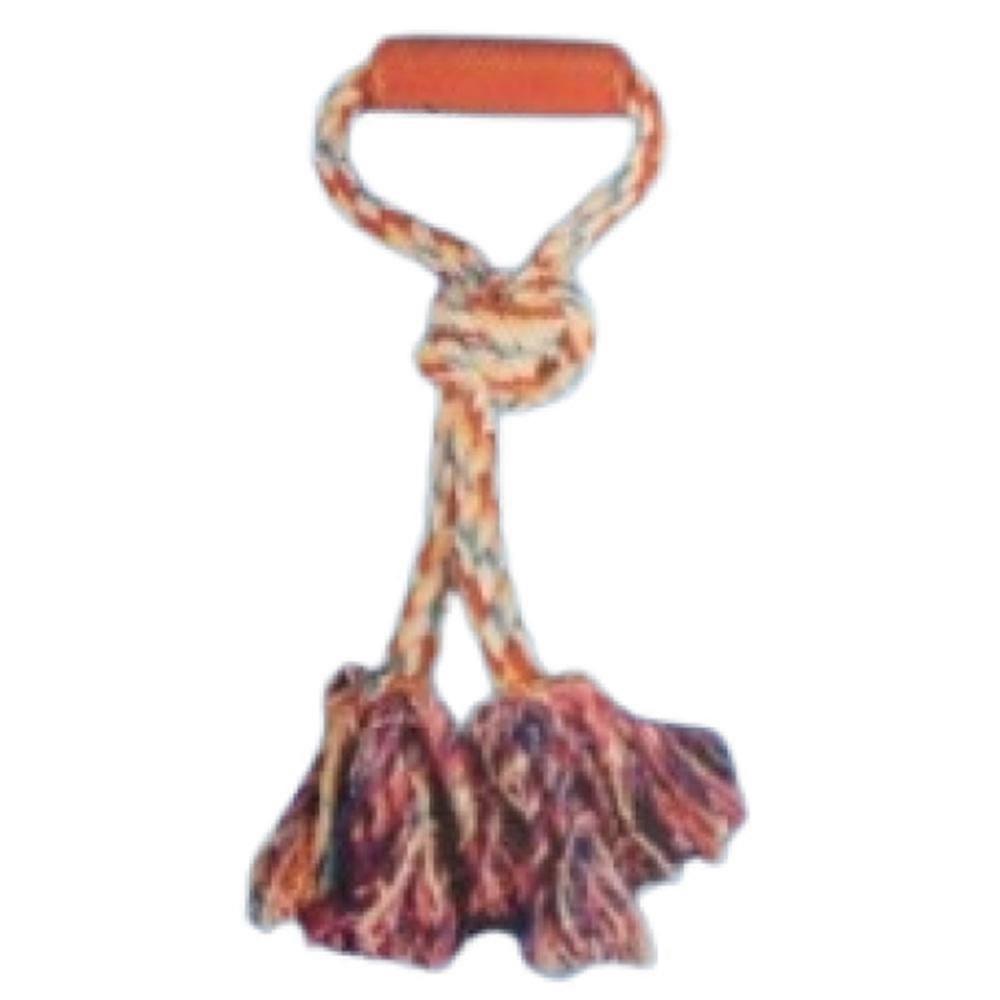 Quality Durable 37 Centimeters Rope Tug Toy with Plastic Grip Handle