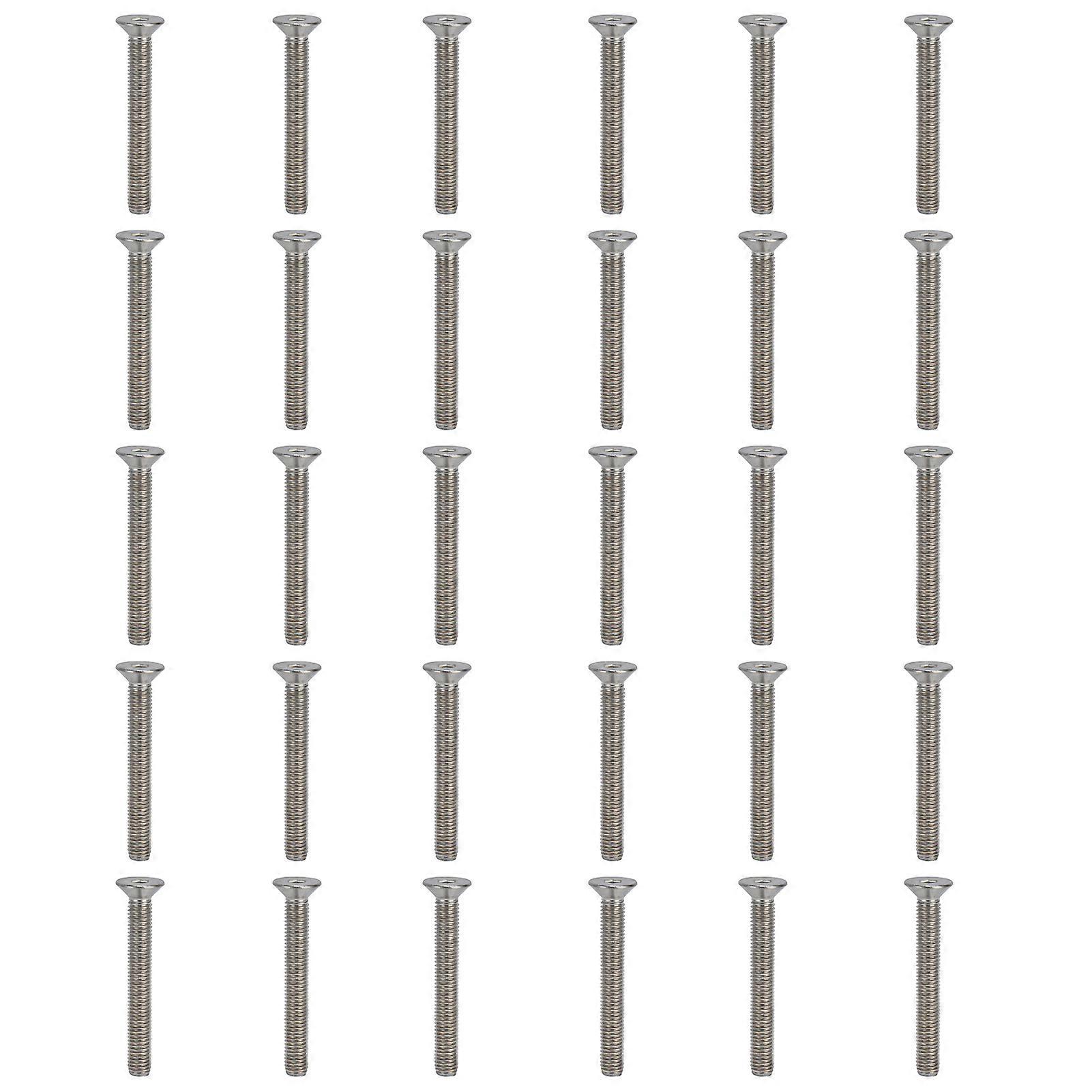 30stk M10 unbrakoskruer 10mm A2 rustfrit stål forsænkede hex-bolte til industrifastgørelseselementerM10x80