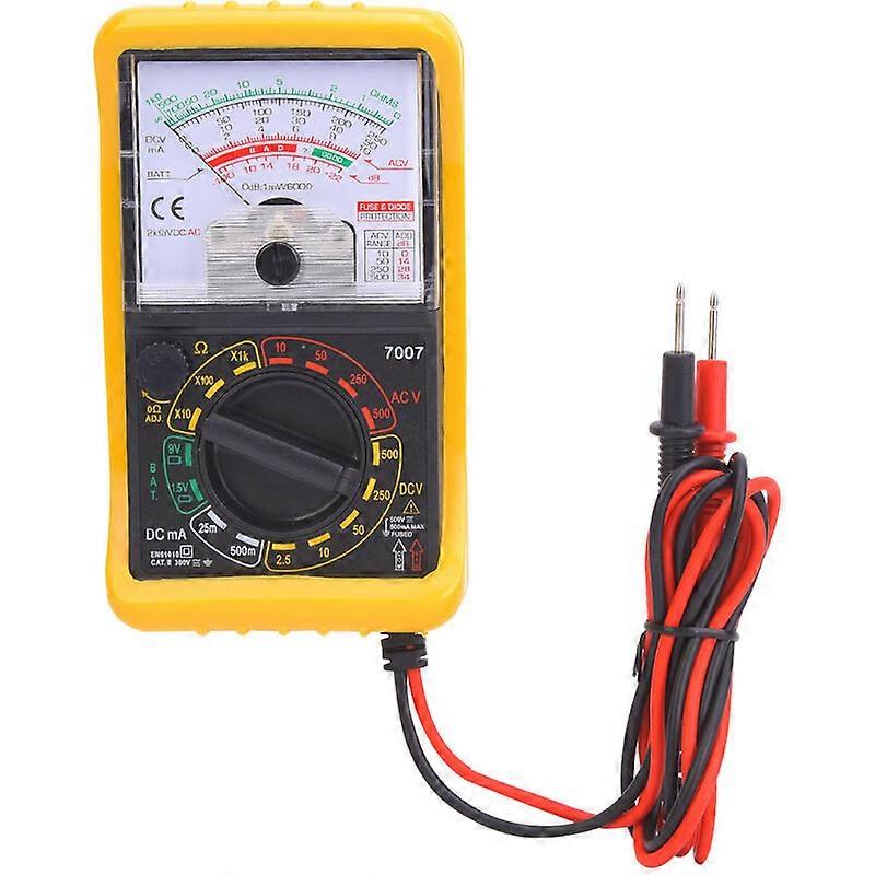 KT7007 Mini Portable Pointer Multimeter Manual Range Multimeter Analog Voltmeter Ammeter Measuring Tool