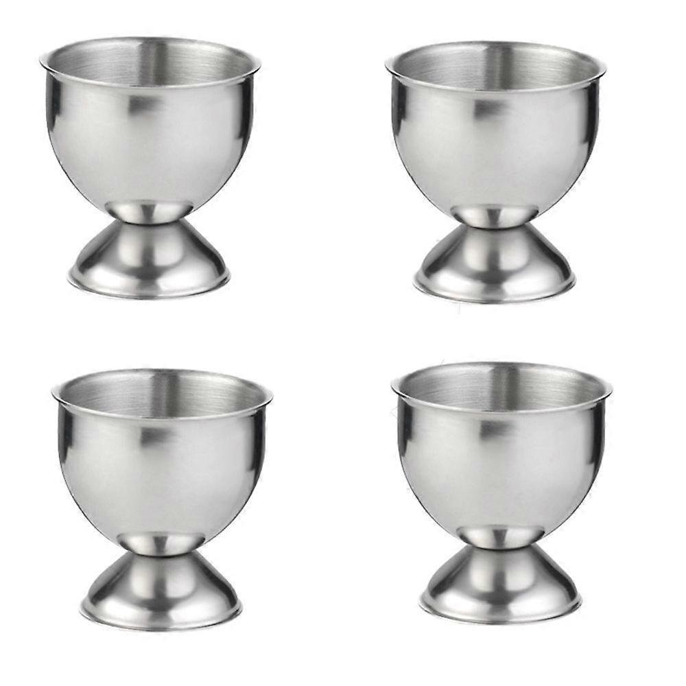 4pcs Cooking Tool Kitchen Gadgets Boiled Egg Egg Tray Egg Cups Egg Holders Egg Stand,silver,4.7*4.7*4.7cm