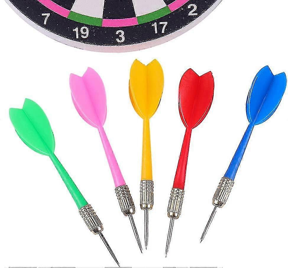 5 sztuk 11 cm / 4,3 cala Kolor Plastikowe skrzydło Dart Igła Miedziana końcówka Rzucanie zabawkami, przyjęcia urodzinowe i zabawa na podwórku