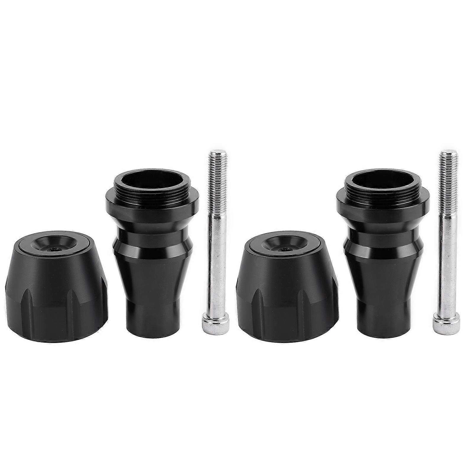 Universal Motorcycle Exhaust Crash Pad 10mm Protector Frame Slider Stainless SteelBlack E2U111