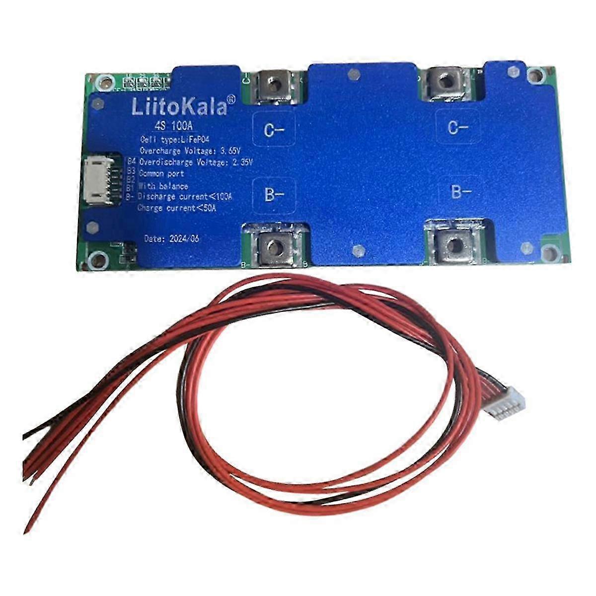 4S 12V 100A LiFePo4 Lithium Iron Phosphate Battery Protection Circuit Board with Balanced Charging