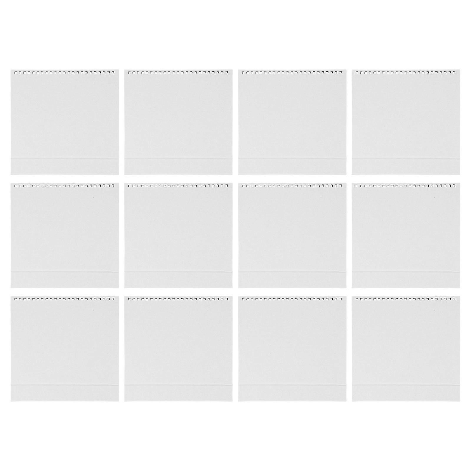 12Pcs DIY Desk Calendars Home Office Calendar Making Rack Multi-purpose DIY Base