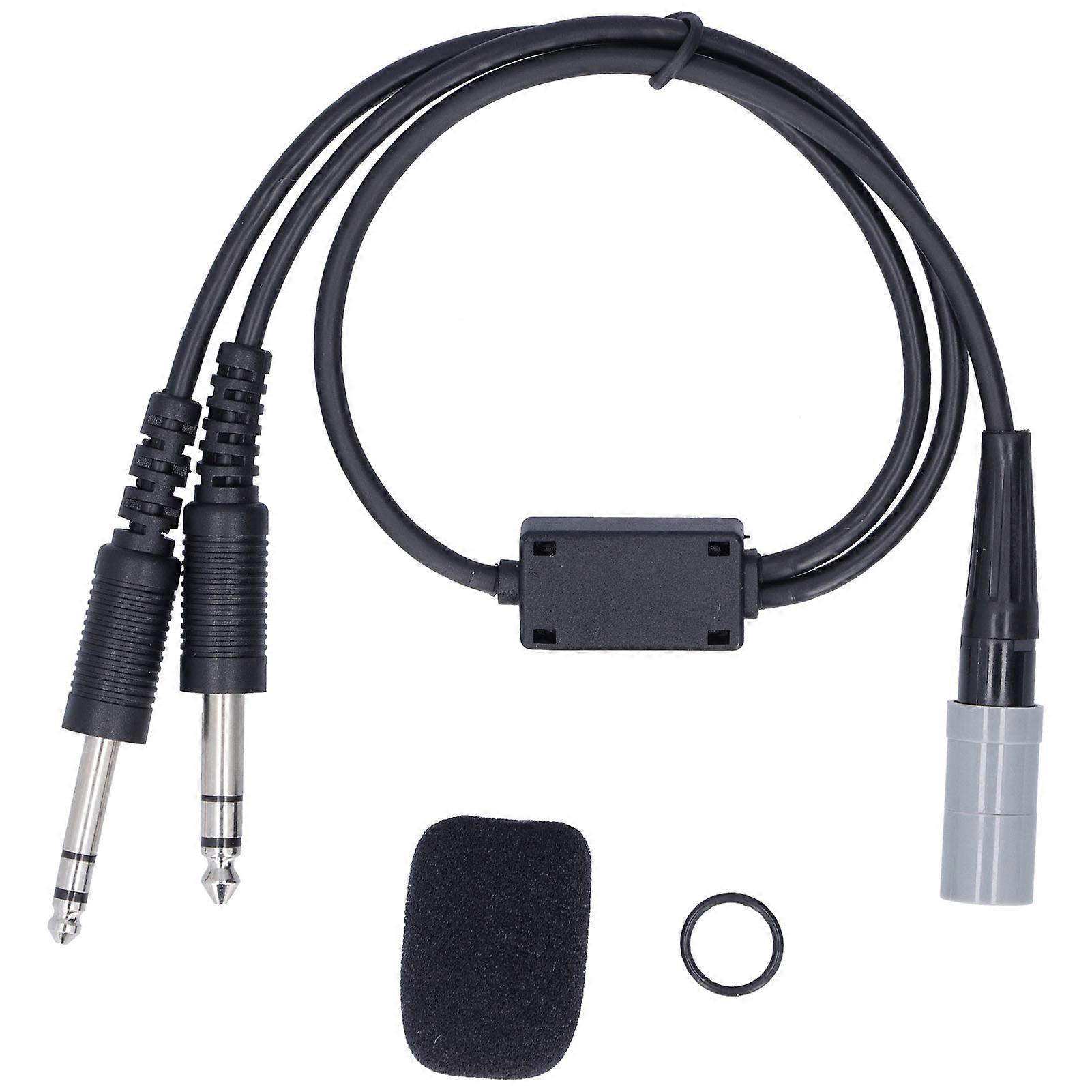 Aviation Headset Adapter Bärbar High Density Sponge Hållbar helikopter Headset Adapter