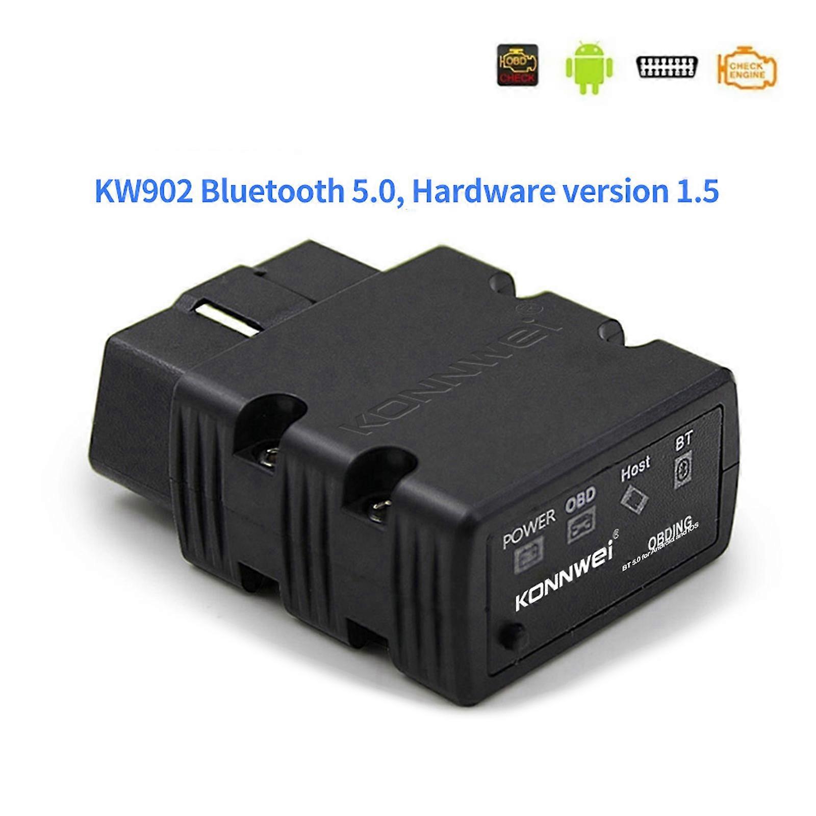 Bluetooth OBD2 OBDII Automotive Scanner For Android Torque Car Fault Code Reader black