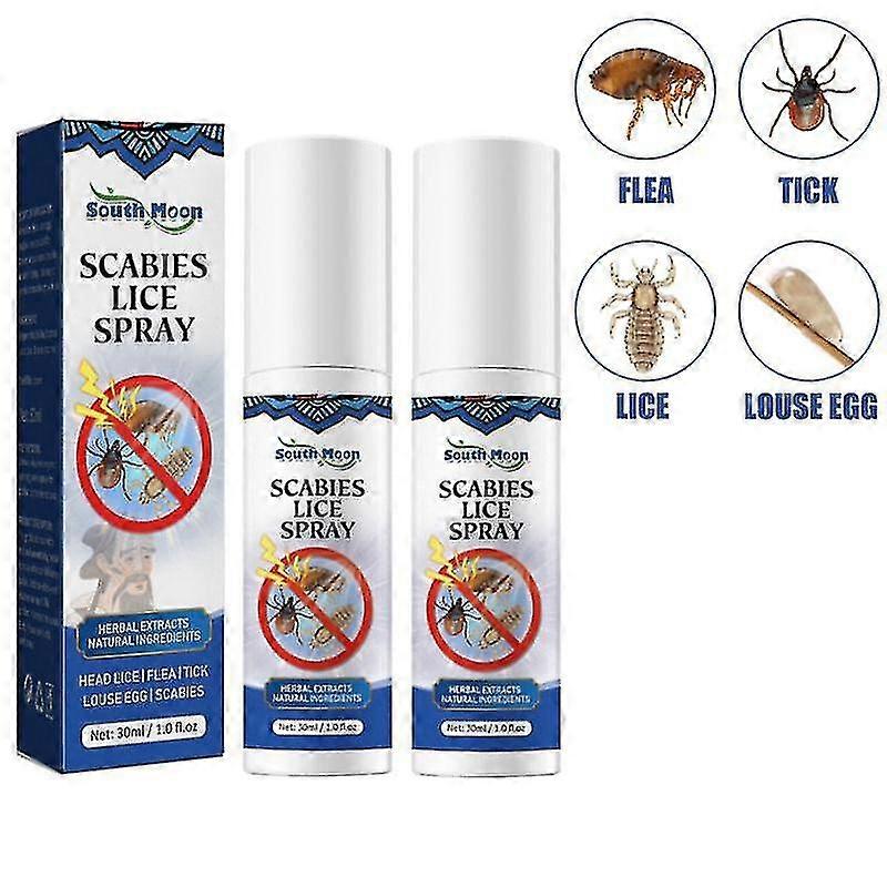 2 יחידות ספריי להסרת כינים להסרת שיער מסיר כינים ופרעושים מסיר ביצי כינים וכיני ערווה