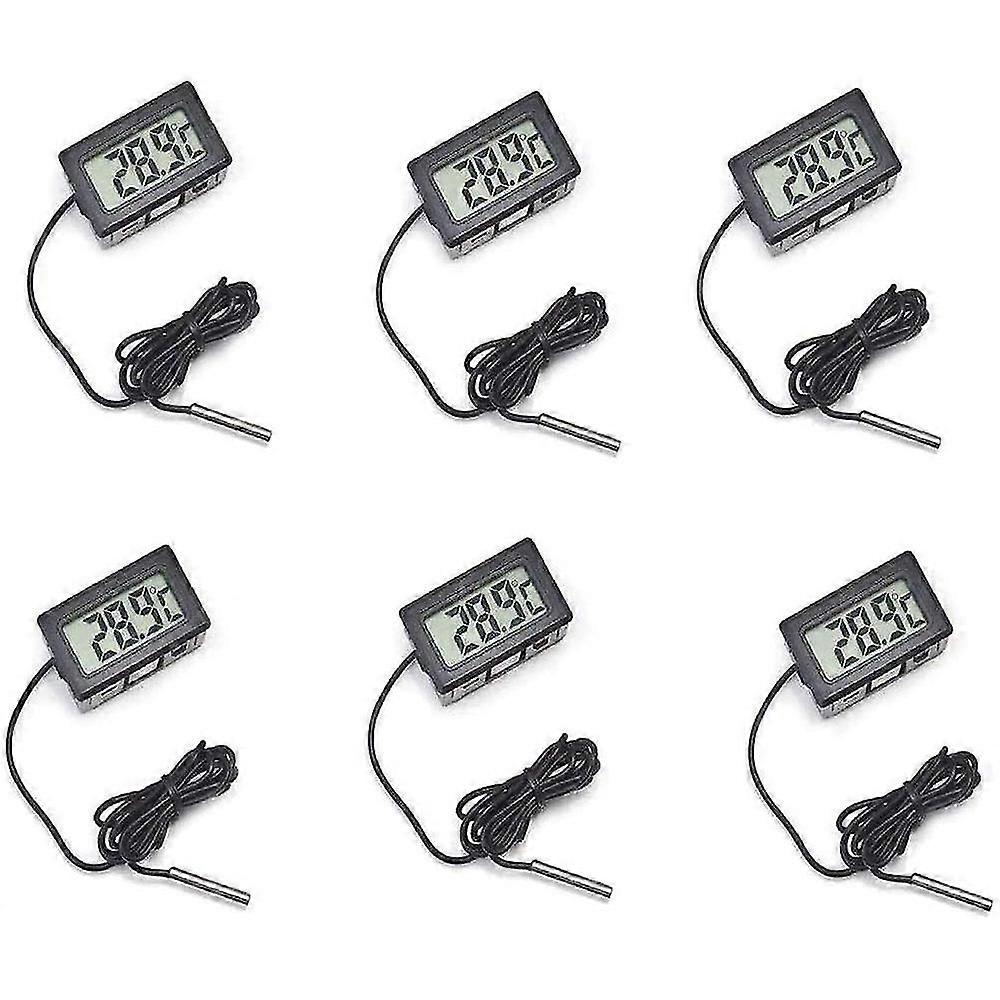 Refrigerator thermometer, Digital LCD thermometer with 2M External Probe for Fridge Freezer Refrige