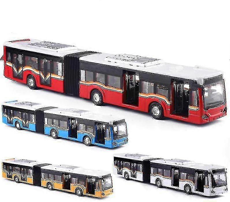 1:50 Alloy Pull Back Double Bus City Bus Model