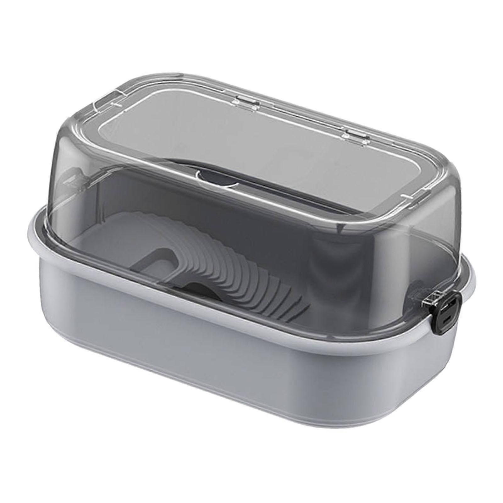 Turtle Aquarium Easy Cleaning Reptiles Turtle for Frog Hermit Crabs Crayfish Gray