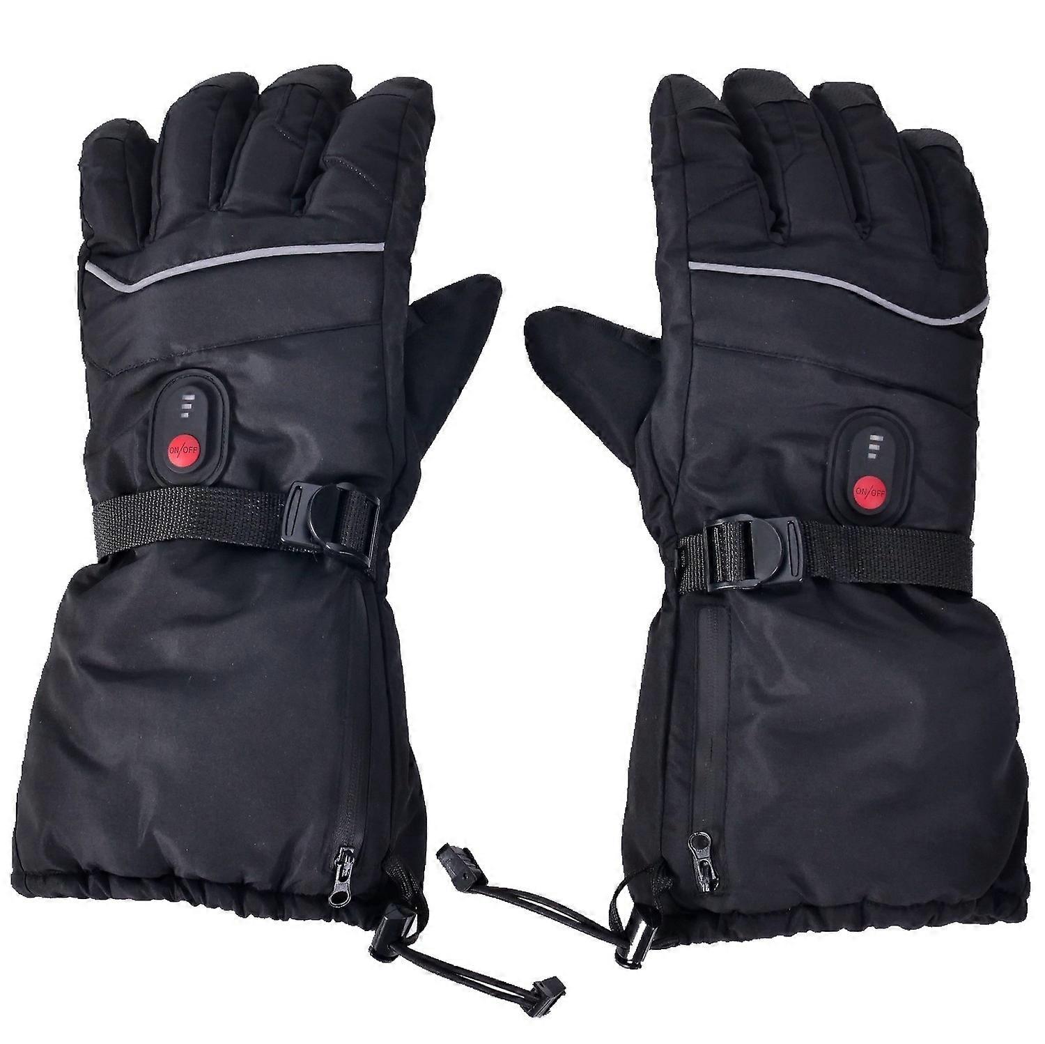 1 Pair Touch Screen Heating Gloves Multi-Function Temperature Adjustable Electric Thermal Gloves for