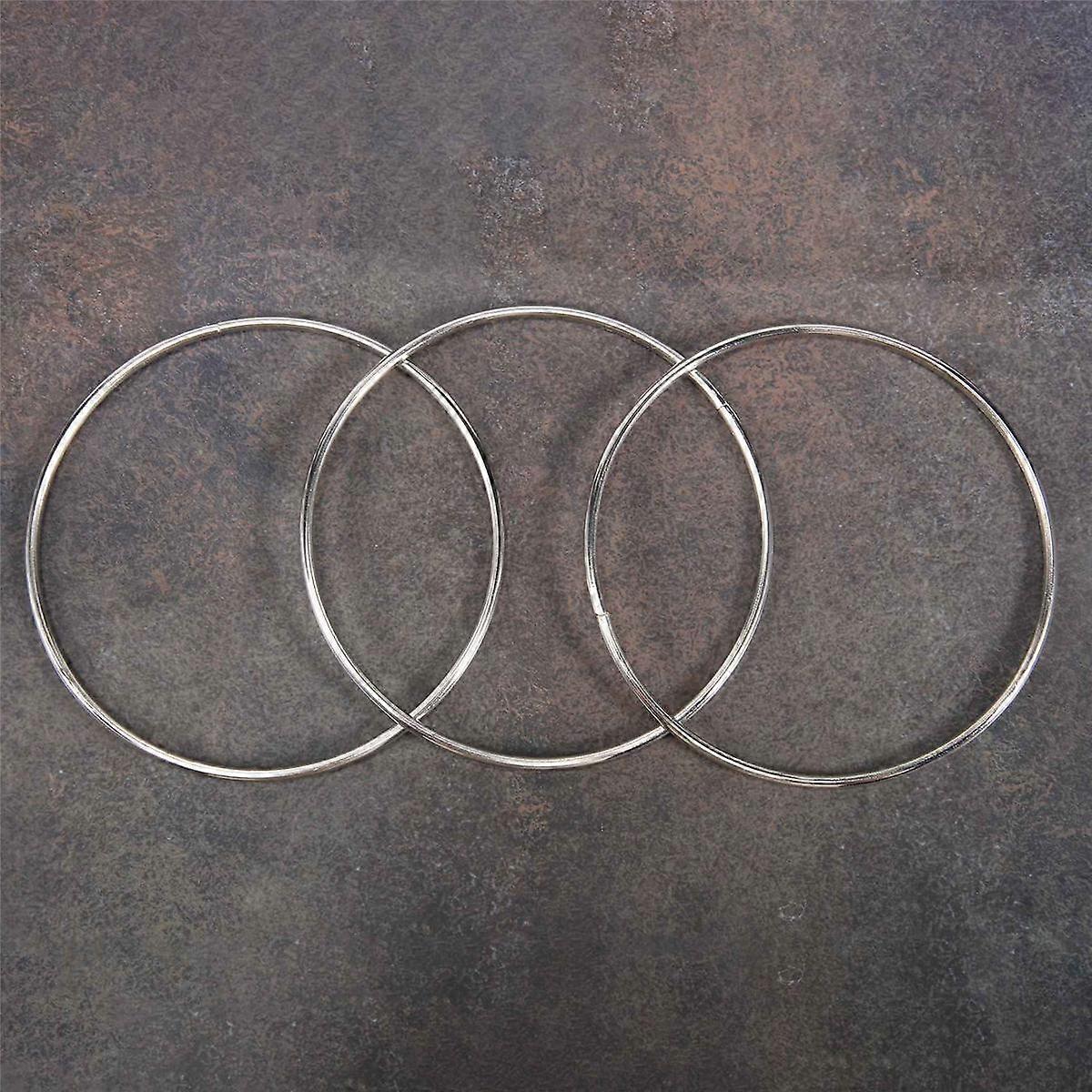 12 ks 4 palcové stříbrné kovové kroužky obruče macrame prsten pro lapače snů, makramé a