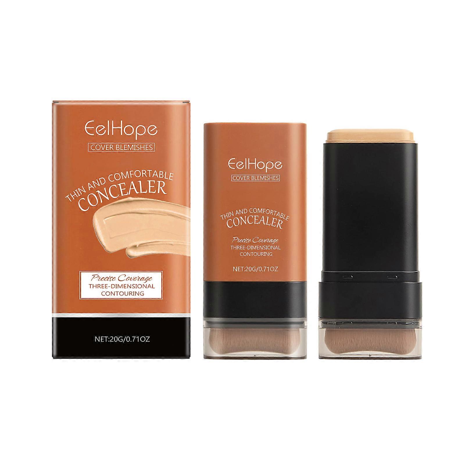 Fond de teint en bâton de couleur naturelle, fond de teint en bâton de maquillage, fond de teint léger hydratant avec pinceau, fond de teint en bâton multi-usage Make