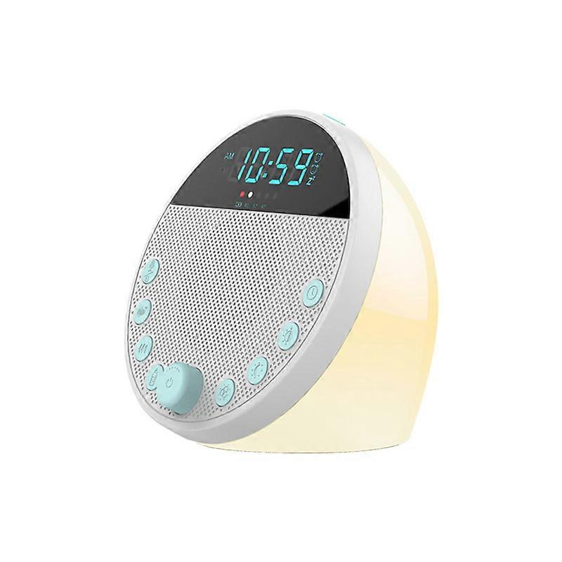 Colorful small night light white noise sleep instrument with 18 built-in sounds, white noise machine with alarm clock and recording functionwhite