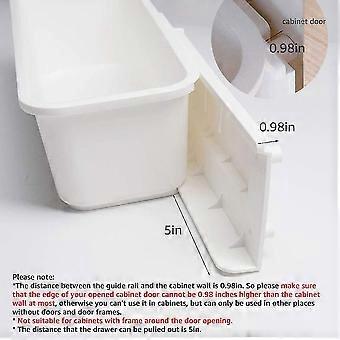 Rangement Sous évier Panier De Rangement 2 Niveaux Coulissant Pour évier - Organisateur Cuisine Et Salle De Bain Blanc 40x26x43cm Panier Rangement Coulissant