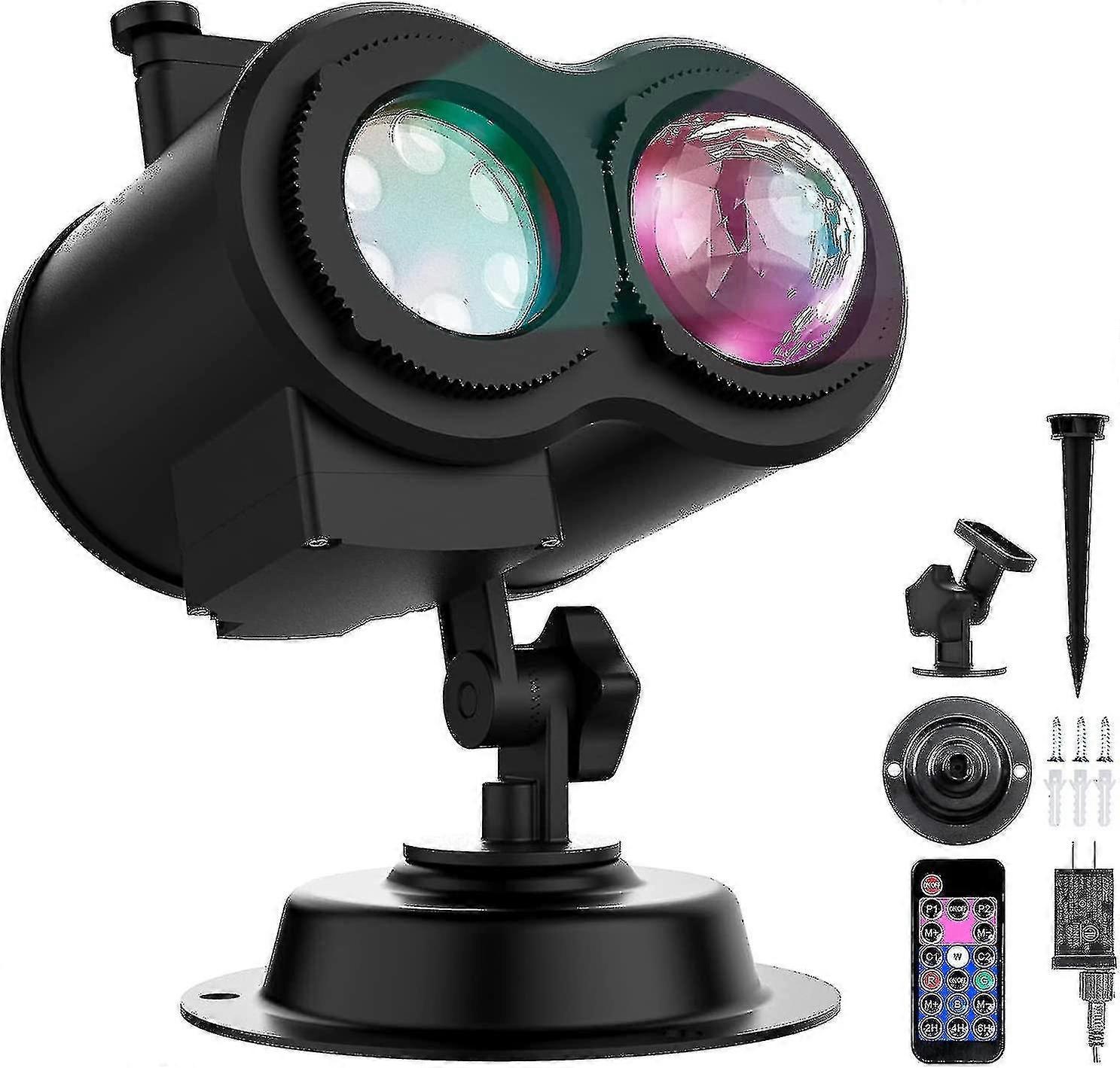 Christmas Projector Lights Outdoor, 2-in-1 Holiday Projector Waterproof With Remote C