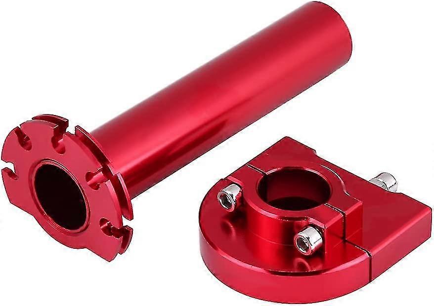 Universal Throttle Twist Grips,7/8" 22mm Handlebar Throttle Twist Grips Accelerator For Motorcycle Scooter Dirt Bike(1set, Red)