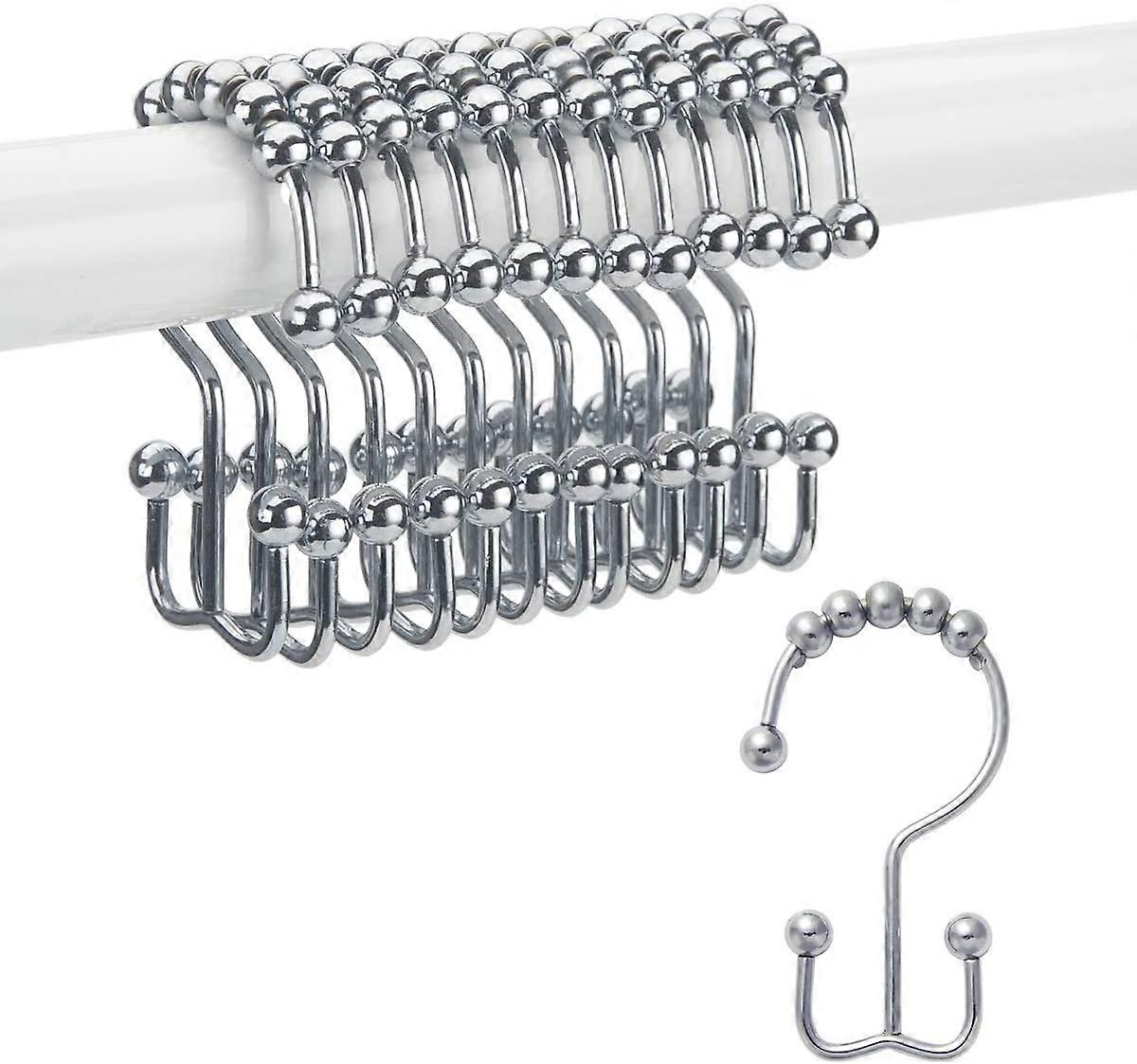 Titanker Shower Curtain Hooks Rings, Rust-Resistant Glide Shower Hooks