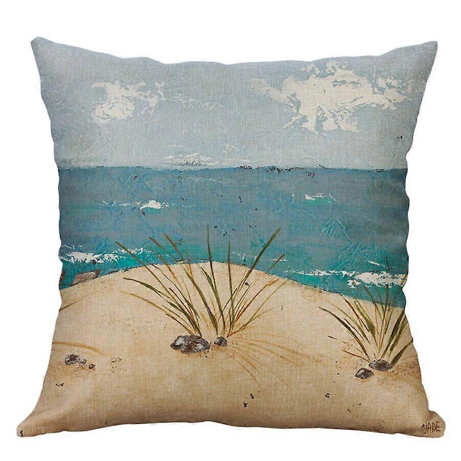 白鷺プリントコットンリネンソファウエストクッションカバー枕カバー家の装飾デザイン205jpjcjh